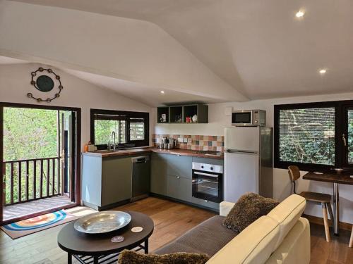 Mount Hawke House | Treetops Lodge, private Cornish hideaway, parking, garden