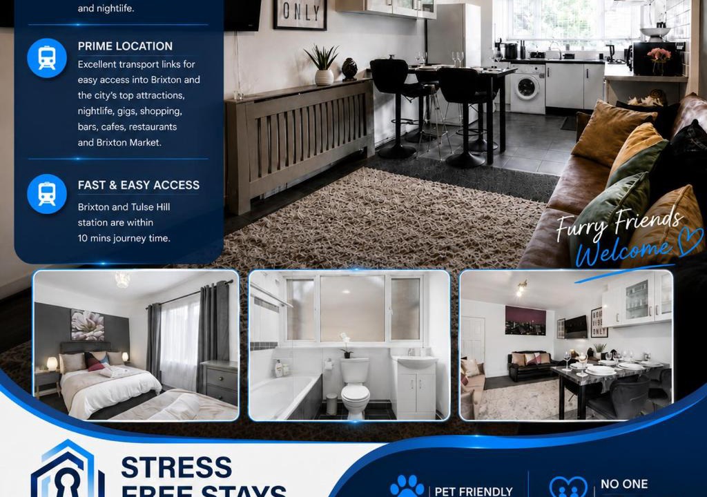 Tulse Hill Apartment | Work, Rest & Explore 4-Bed Flat Near Brixton