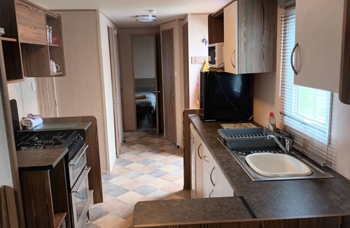 Watchet Ski Chalet | 3 bed static 12ft caravan home from home somerset