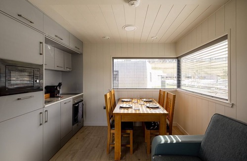 Newbridge Cabin | Accessible Cabin with views over the wave pool