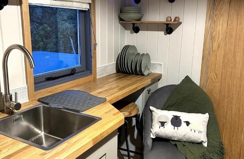 Hackness Ski Chalet | Shepherds hut, Eco, Log burner Hot tub NY moors