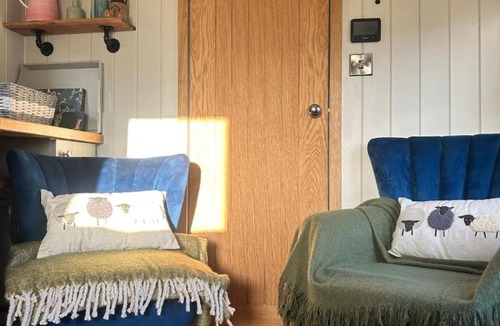 Hackness Ski Chalet | Shepherds hut, Eco, Log burner Hot tub NY moors