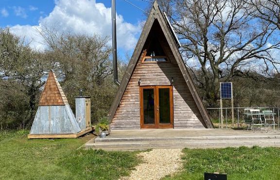 Aframe Tiny Home SILVA with private hot tub