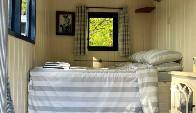'Bluebell' Charming Woodland Shepherds Hut nr Sea