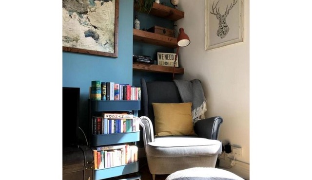 Bright, book-filled flat in artsy Stokes Croft