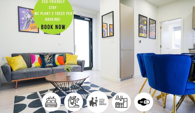 Central Modern 2 Bedroom Apartment with Gym and Parking