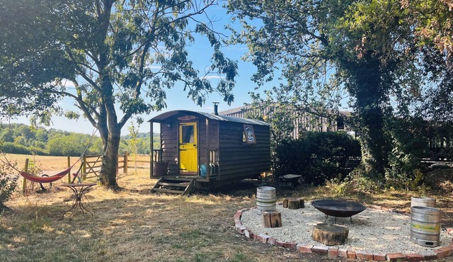 Gorgeous shepherd’s hut: romantic, rustic, the perfect place to rest.