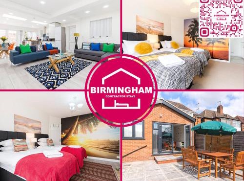 HS2 Contractors and Long Stays for Insurance and Relocations - 4 bedroom House with 7 beds-2 bathrooms & drive in Birmingham
