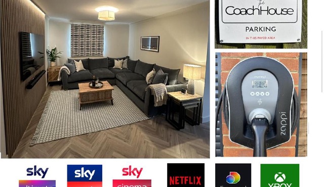 Luxury Coach House - Air Con - Sky Sports Cinema - EVCharger