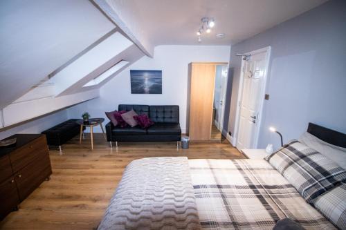 Split level apartment, sleeps up to 8 people