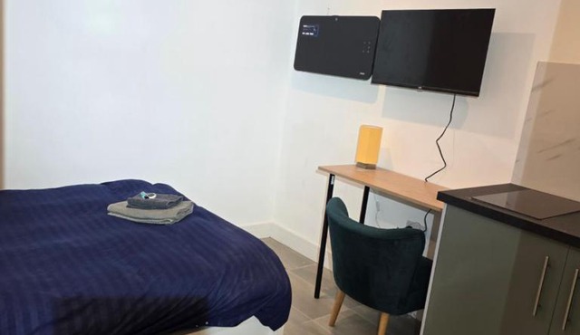 Studio with ensuite bedroom and kitchen
